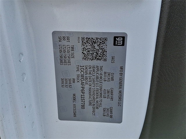 2023 Chevrolet Express 2500 Work Van Cargo