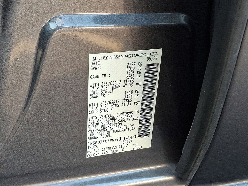 2023 Nissan Frontier SV