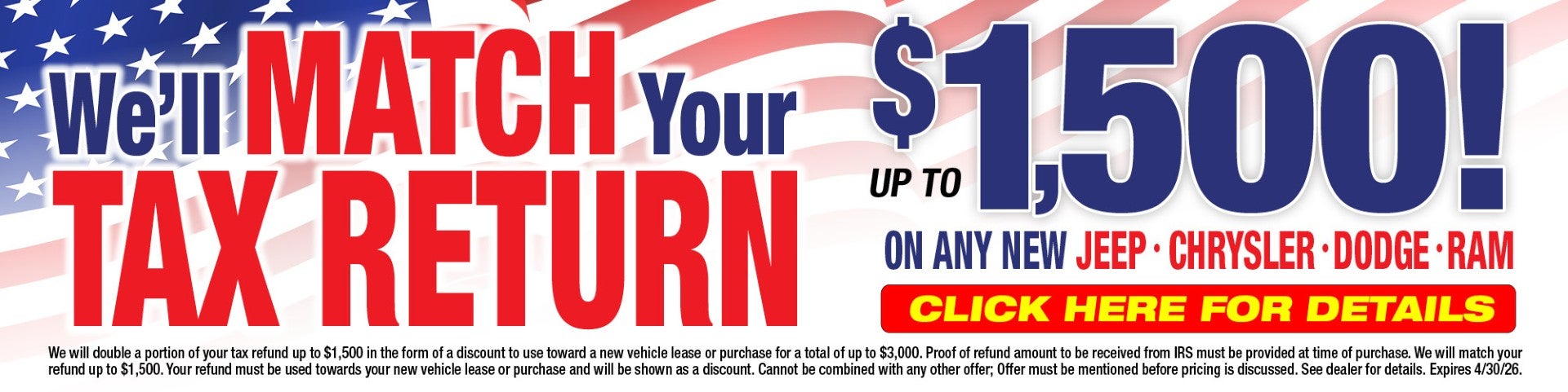 Tax Refund Match Promotion