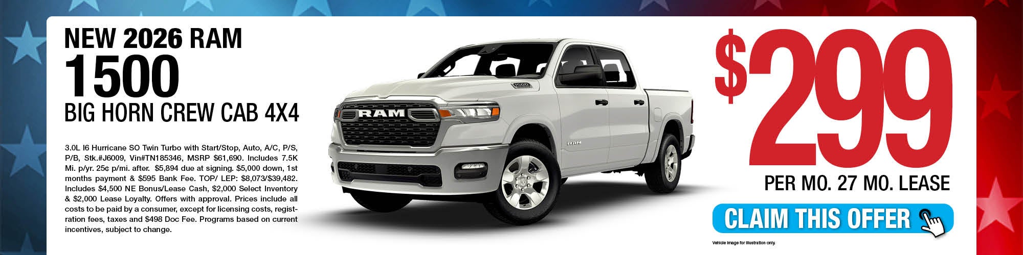 2026 Ram 1500 Lease Offer