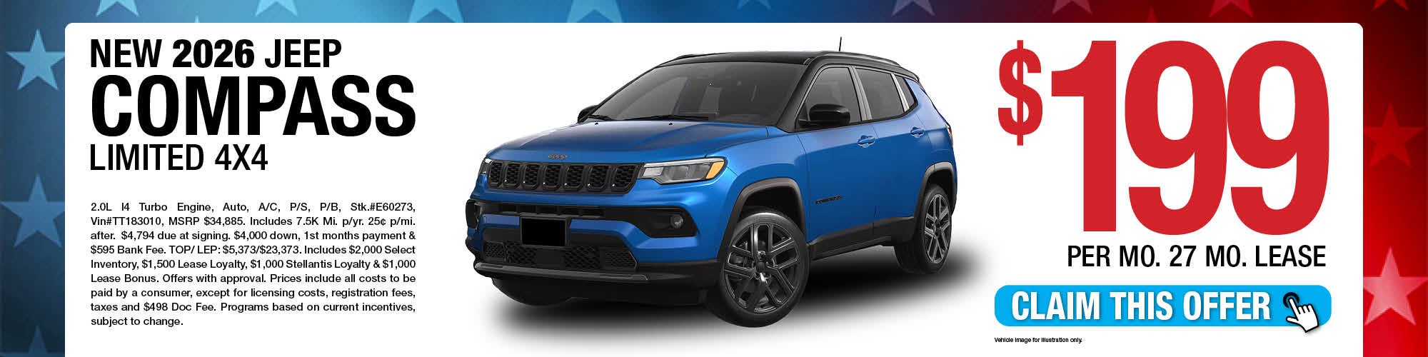 2026 Jeep Compass Lease Offer